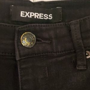 Express black skinny jeans